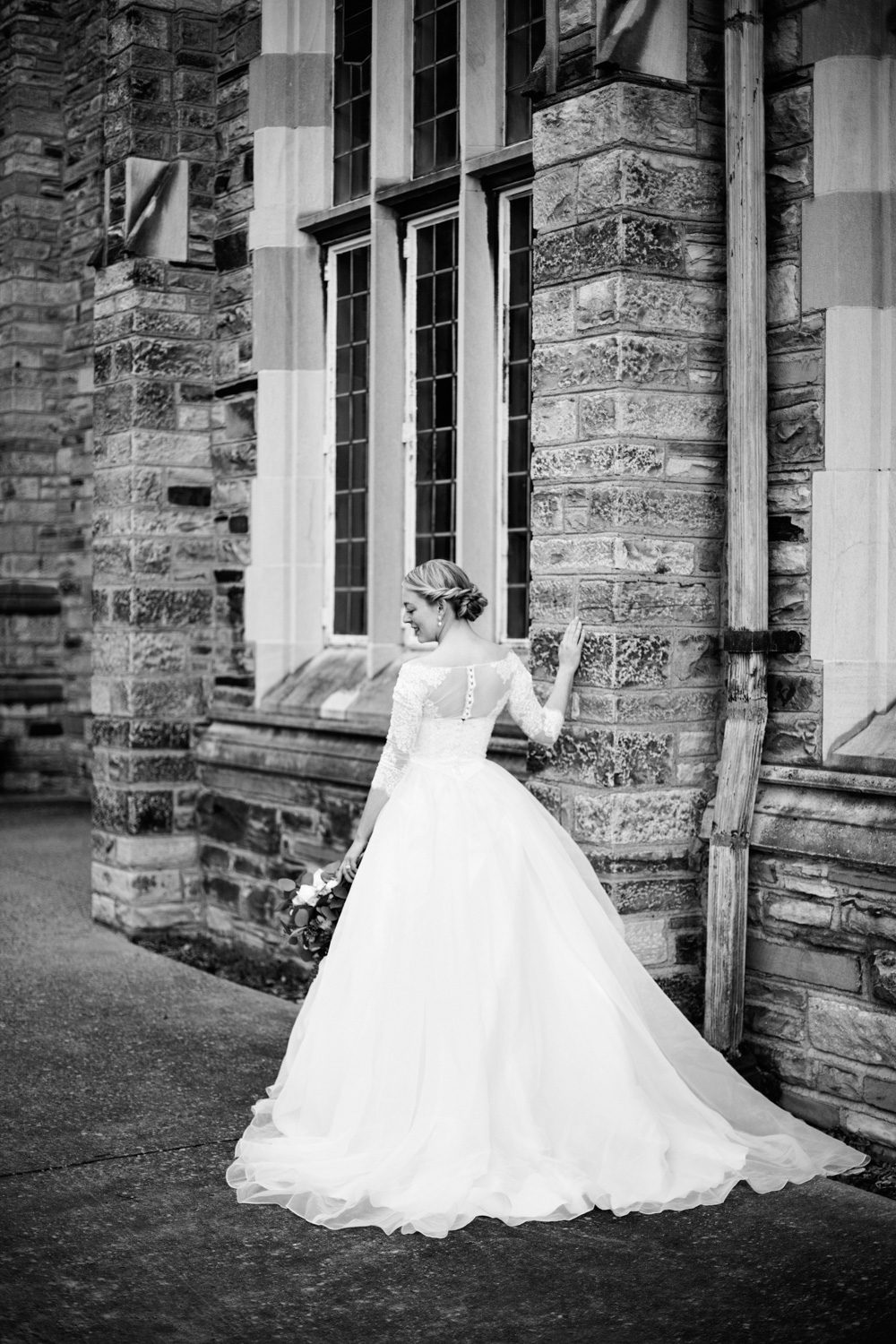 Bride's gown before wedding at Scarritt Bennett Nashville / Krista Lee Photography