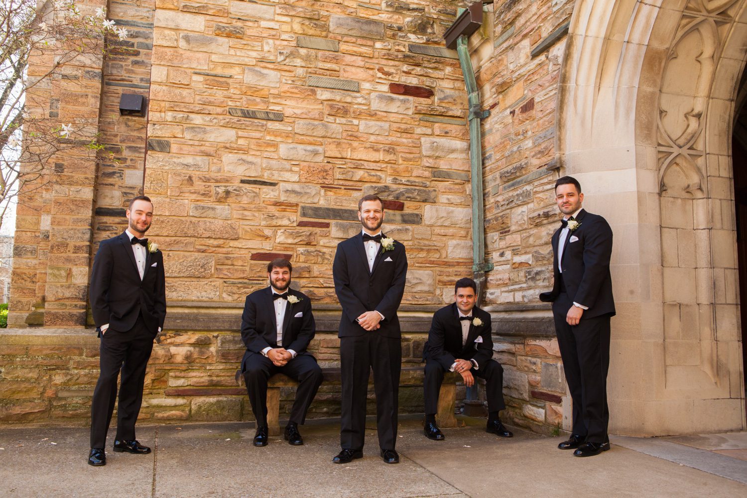 Groomsmen before wedding at Scarritt Bennett Nashville / Krista Lee Photography