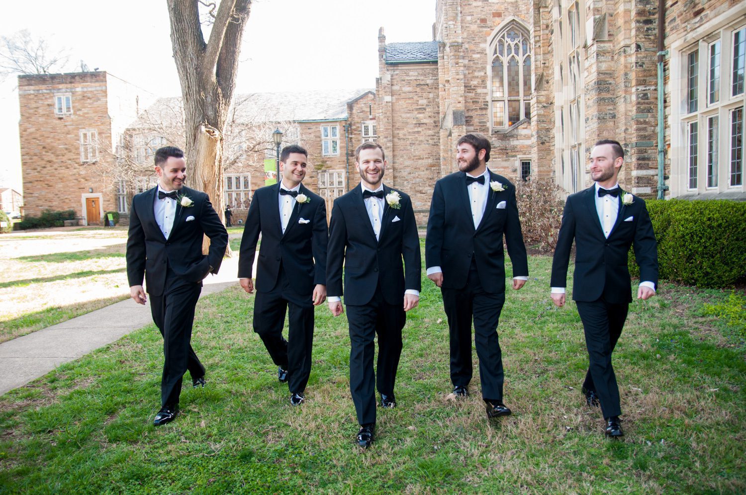 Groomsmen after wedding at Wightman Chapel Scarritt Bennett Nashville TN / Krista Lee Photography 