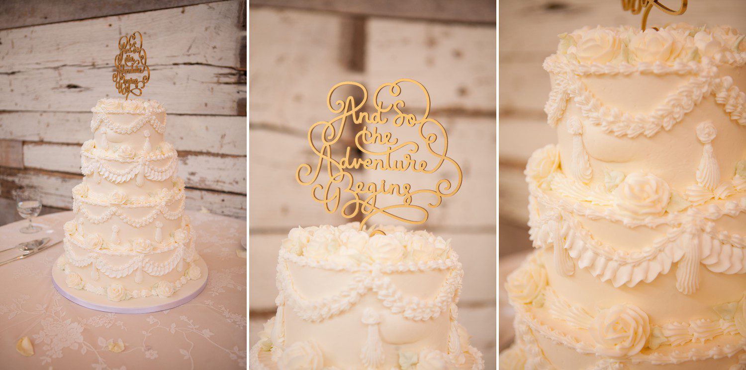 wedding cake by Dorea Johnston , Tis So Sweet Cakes at Homestead Manor in Thompsons Station, TN / Krista Lee Photography