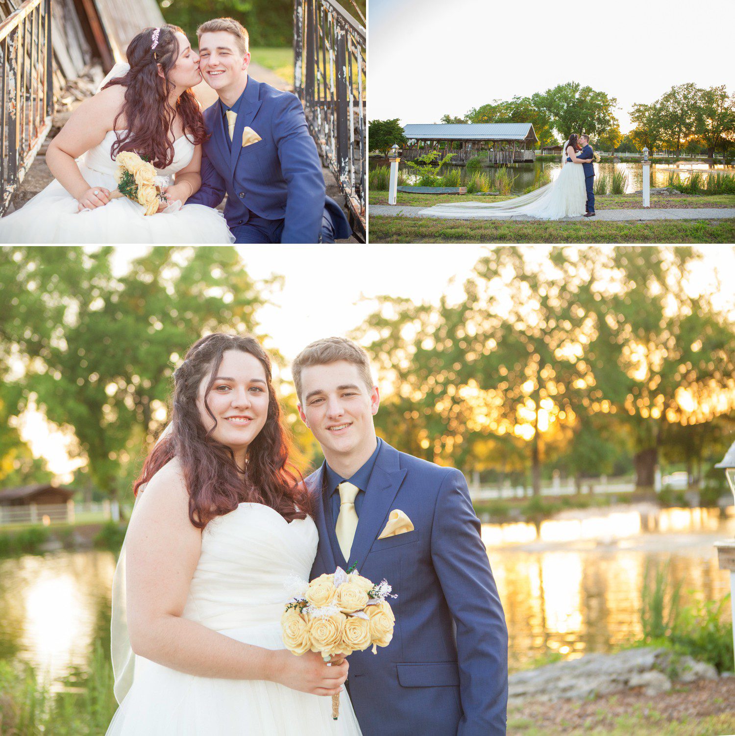 Bride and groom photo at sunset at Legacy Farms in Lebanon, TN, photos by Krista Lee Photography 
