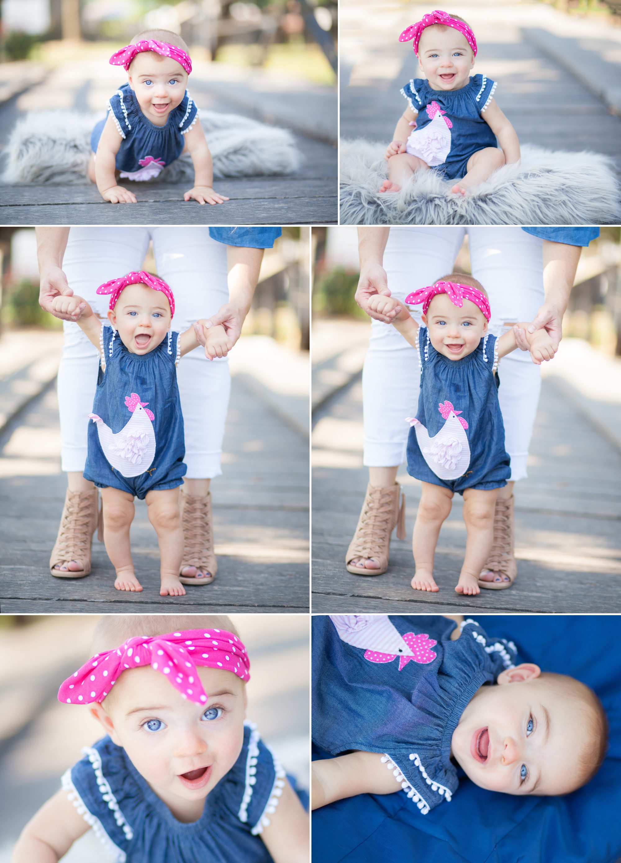 6 month old Collins at her photography shoot in Murfreesboro TN at Cannonsburgh, photo by Krista Lee Photography