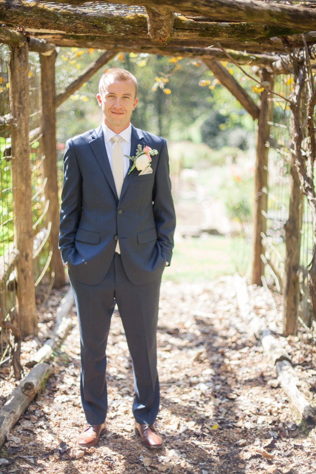Groom at Butterfly Hollow wedding in Gordonsville, TN / Photography by Krista Lee