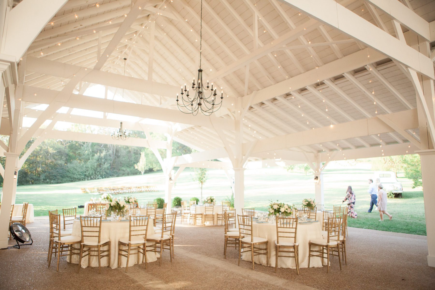 Wedding pavilion set for reception. Wedding photography at Cedarwood Weddings and Estate in Nashville, TN photography by Krista Lee Photography