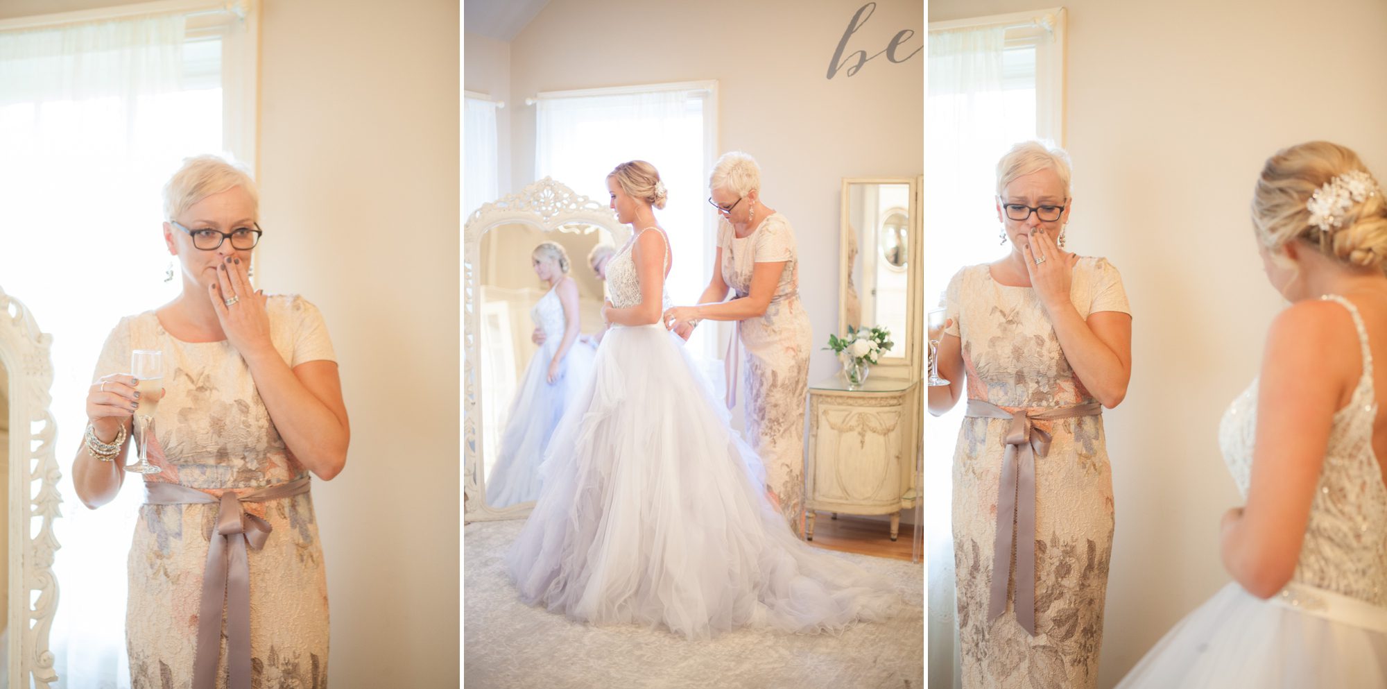 Bride and mom getting ready. Wedding photography at Cedarwood Weddings and Estate in Nashville, TN photography by Krista Lee Photography