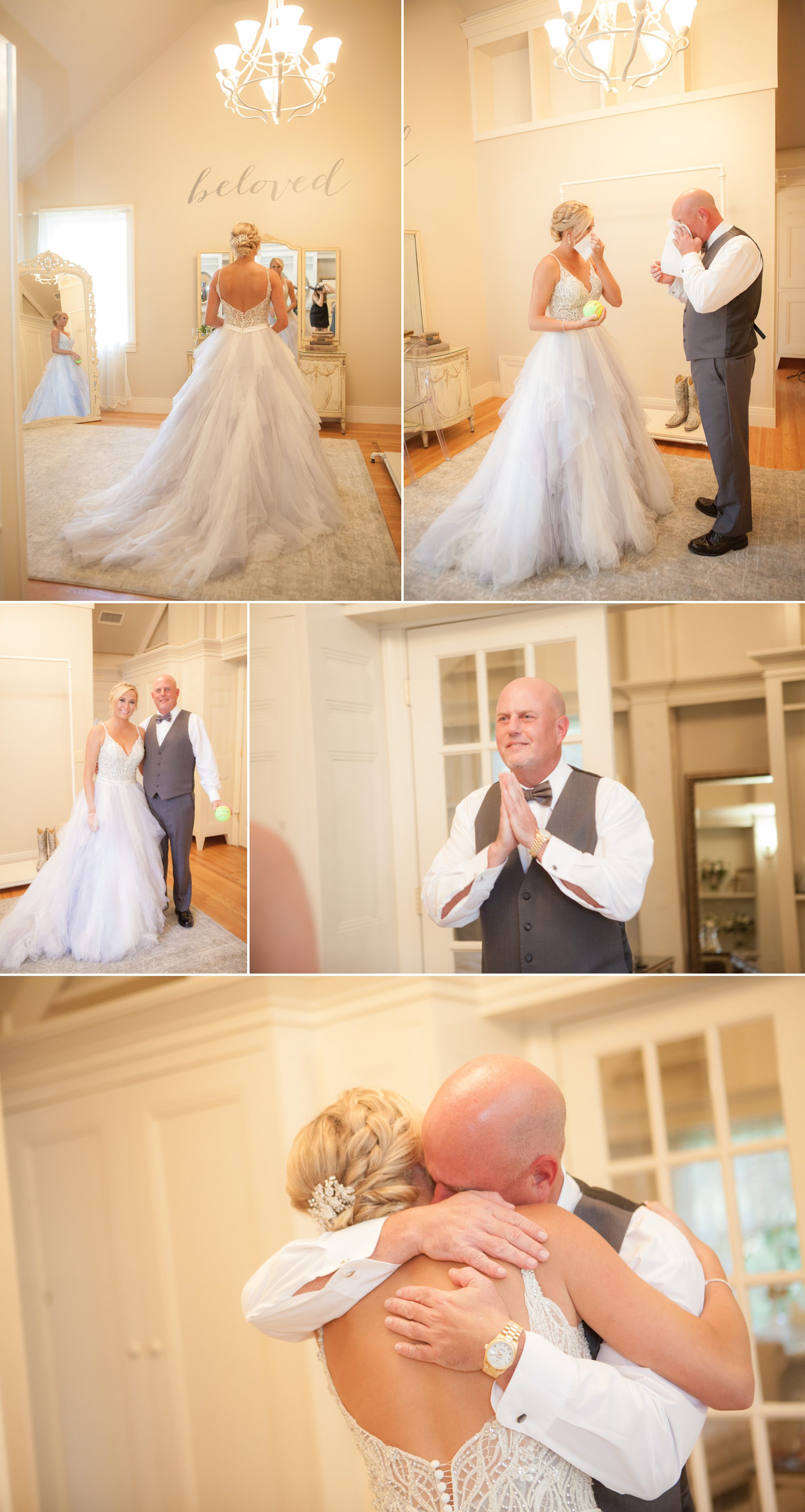 First look with dad. Wedding photography at Cedarwood Weddings and Estate in Nashville, TN photography by Krista Lee Photography