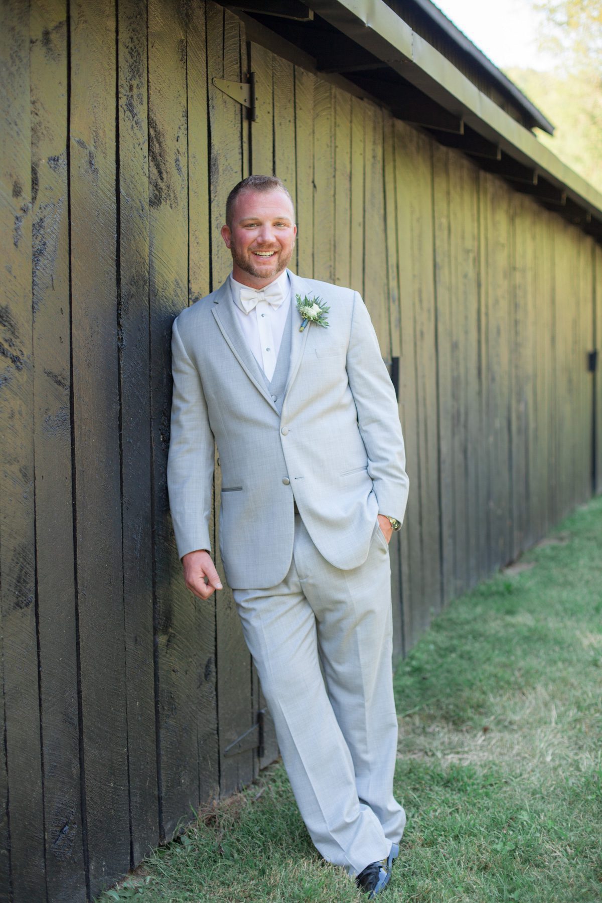 Photo of groom before wedding ceremony. Wedding photography at Cedarwood Weddings and Estate in Nashville, TN photography by Krista Lee Photography
