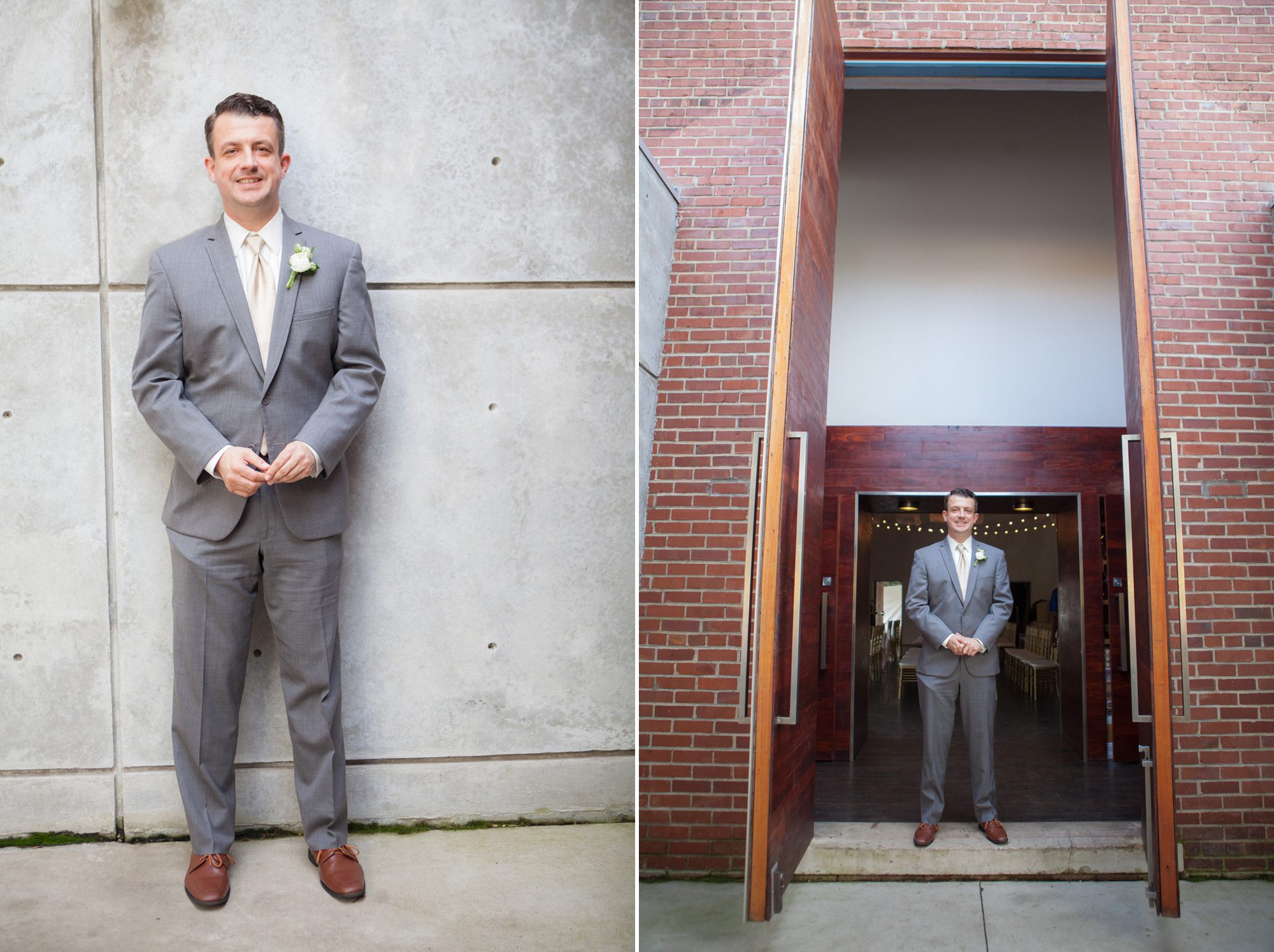 Groom before ceremony at wedding venue at Ruby, Nashville TN. Wedding photography by Krista Lee, Krista Lee Photography Franklin TN
