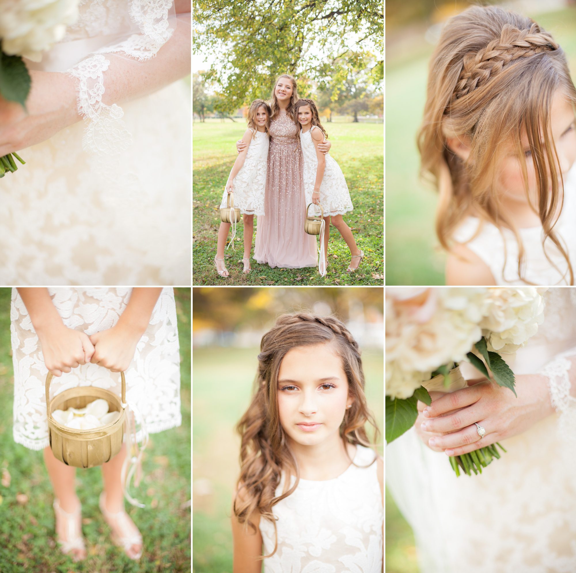 Flower girls and bride details wedding venue at Ruby, Nashville TN. Wedding photography by Krista Lee, Krista Lee Photography Franklin TN