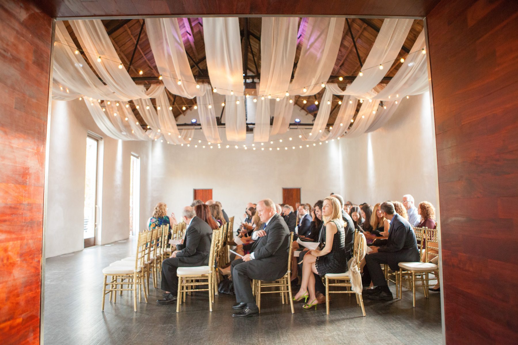 Ceremony guests wedding venue at Ruby, Nashville TN. Wedding photography by Krista Lee, Krista Lee Photography Franklin TN