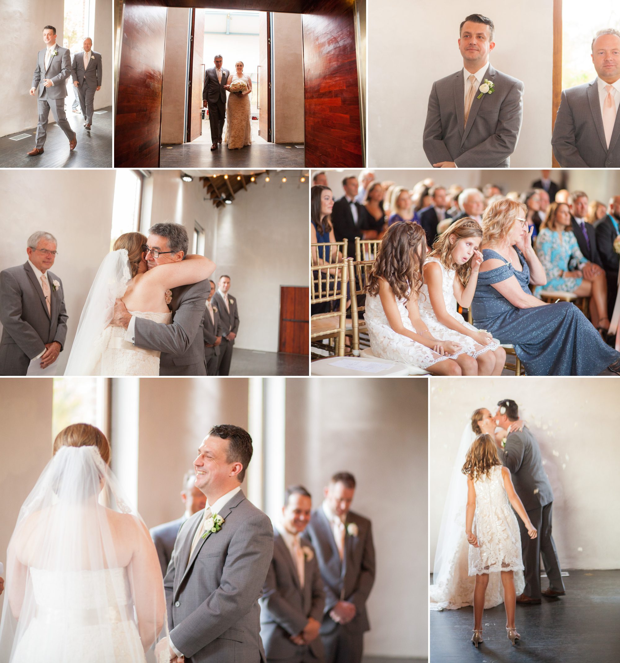 Photos from modern ceremony wedding venue at Ruby, Nashville TN. Wedding photography by Krista Lee, Krista Lee Photography Franklin TN