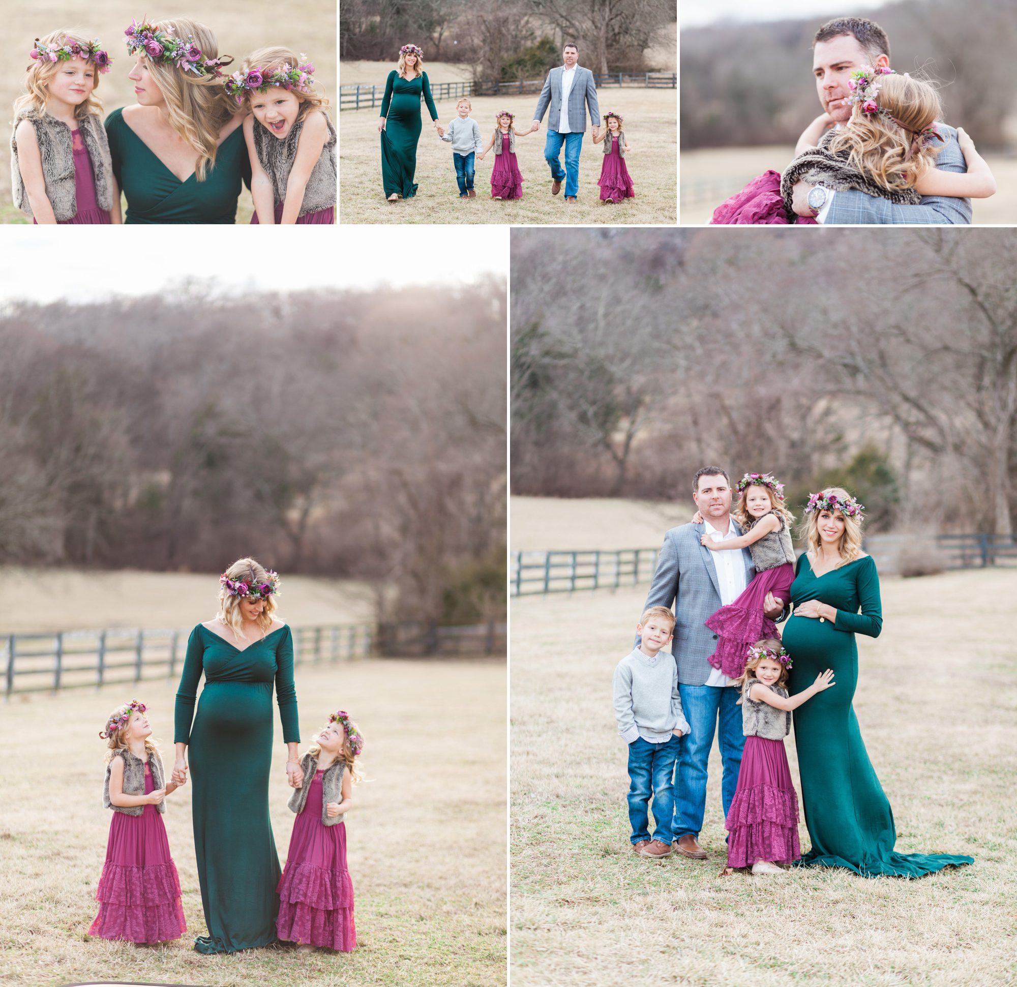 Winter Family Maternity Photo Session in Brentwood, TN. Photo by Krista Lee Photography Nashville TN