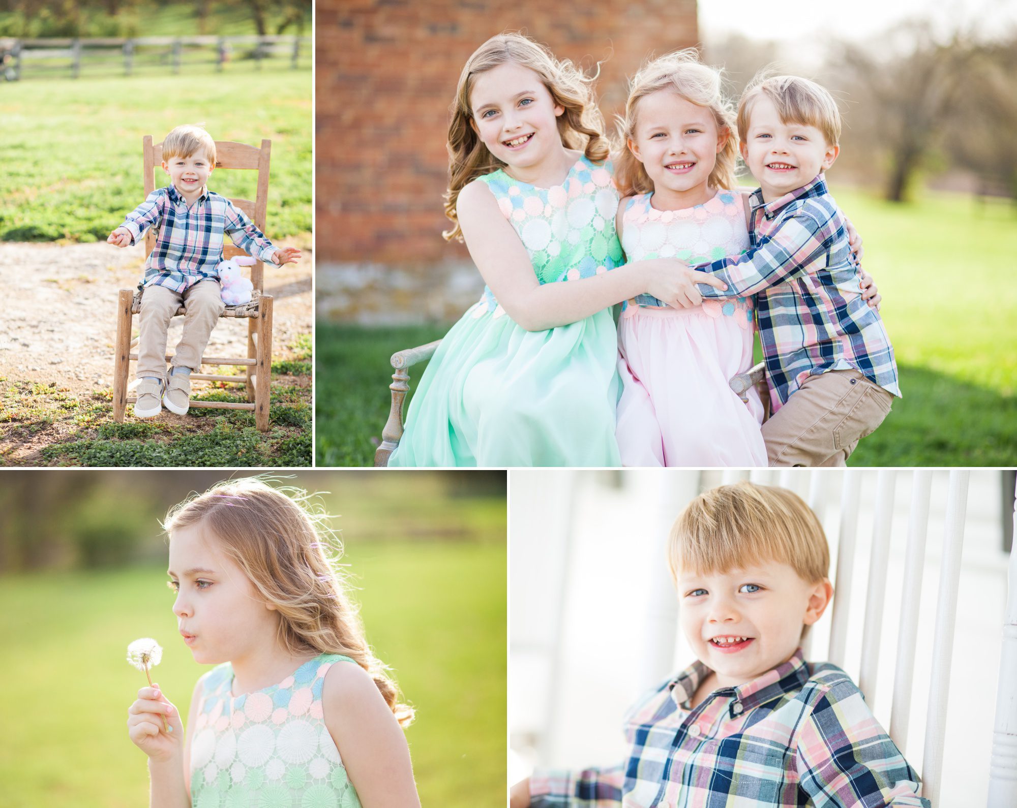 Outdoor spring photography session with kids at Ravenswood Mansion in Brentwood TN. Photo by Krista Lee Photography, Franklin TN