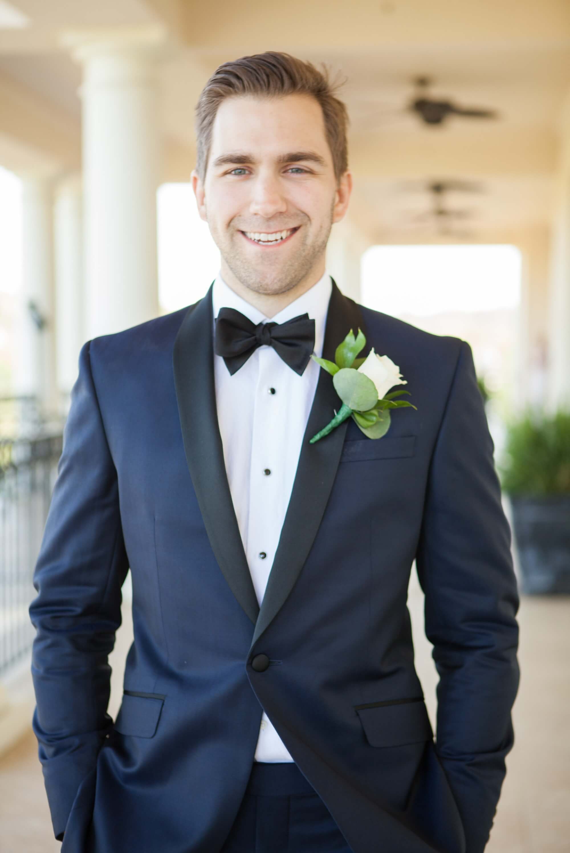 Groom before wedding at The Grove golf course in College Grove, TN. Photos by Krista Lee Photography. 