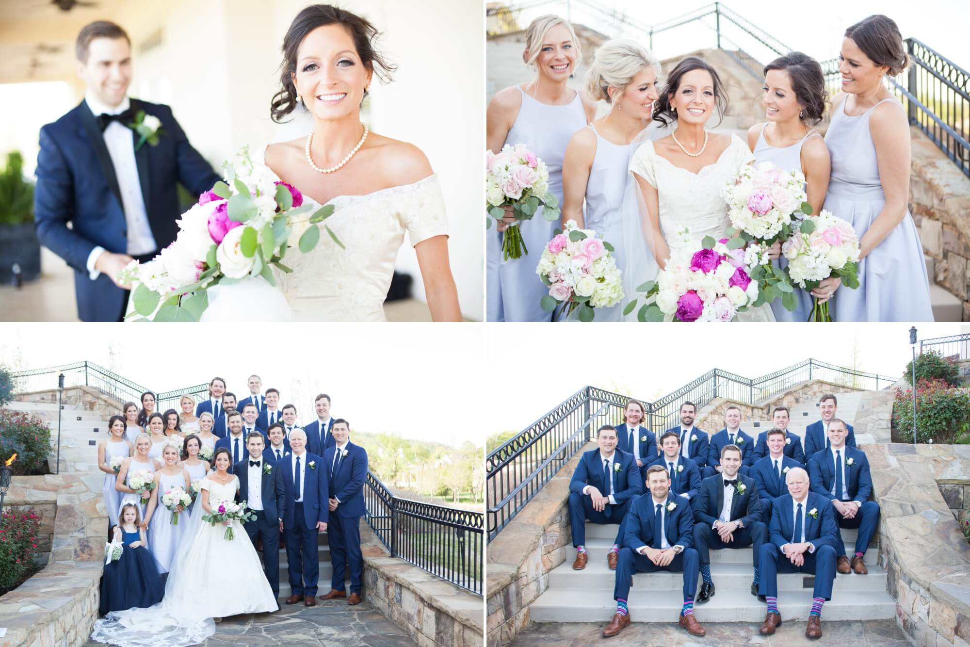 Bridal party photos before wedding at The Grove golf course in College Grove, TN. Photos by Krista Lee Photography. 