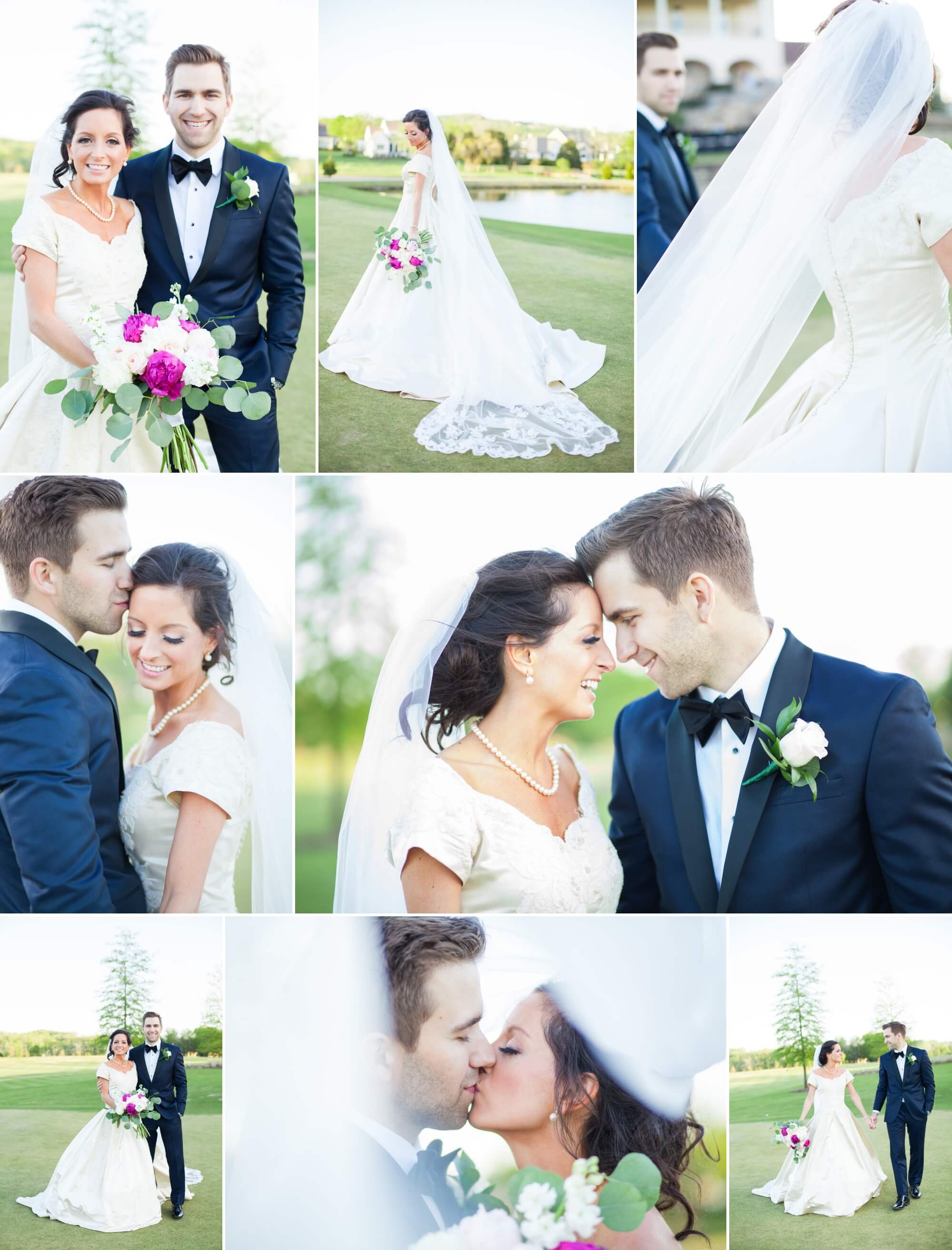 Bride and groom photos at The Grove golf course in College Grove, TN. Photos by Krista Lee Photography. 