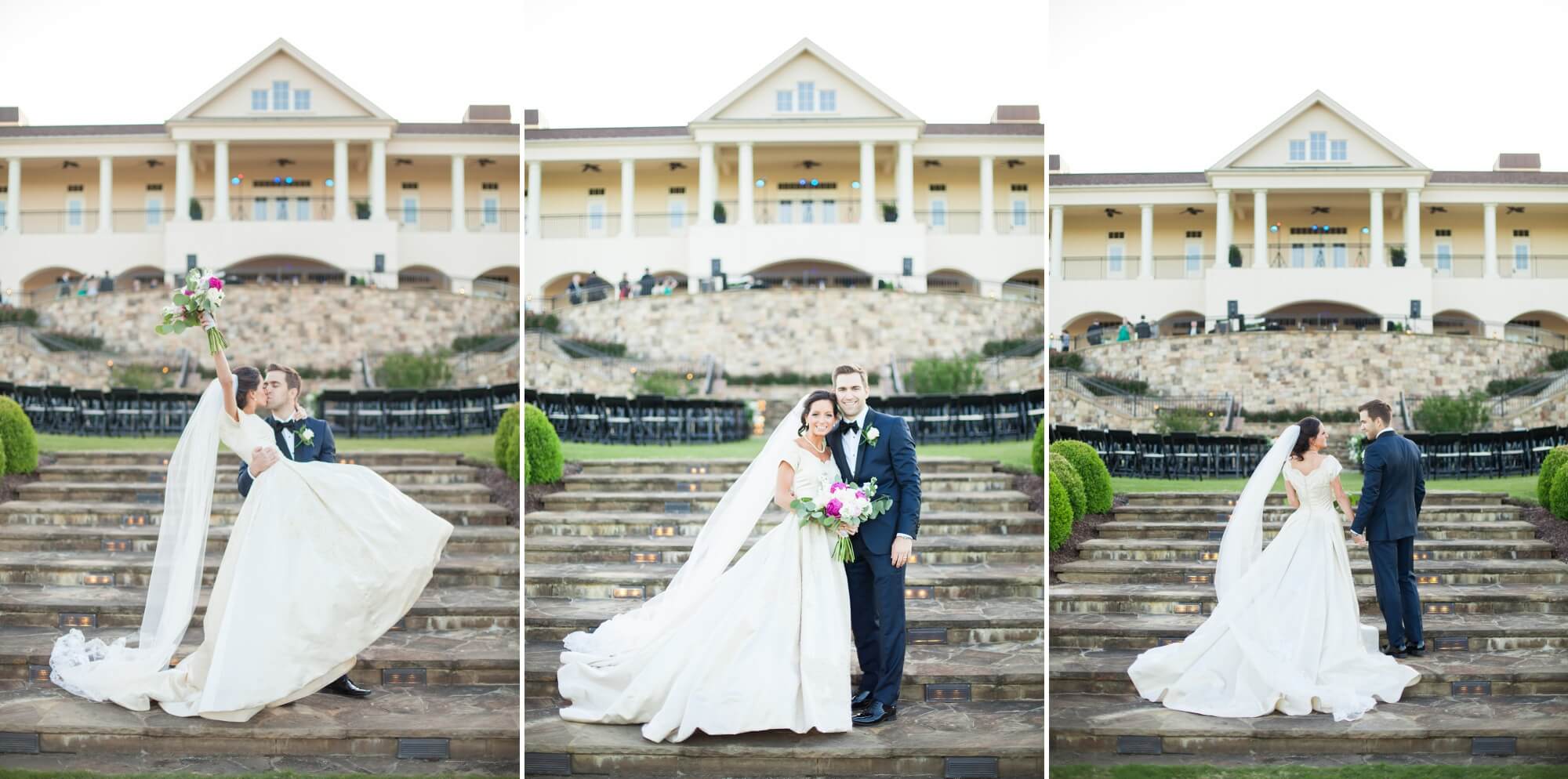 Bride and groom photos after wedding at The Grove golf course in College Grove, TN. Photos by Krista Lee Photography. 