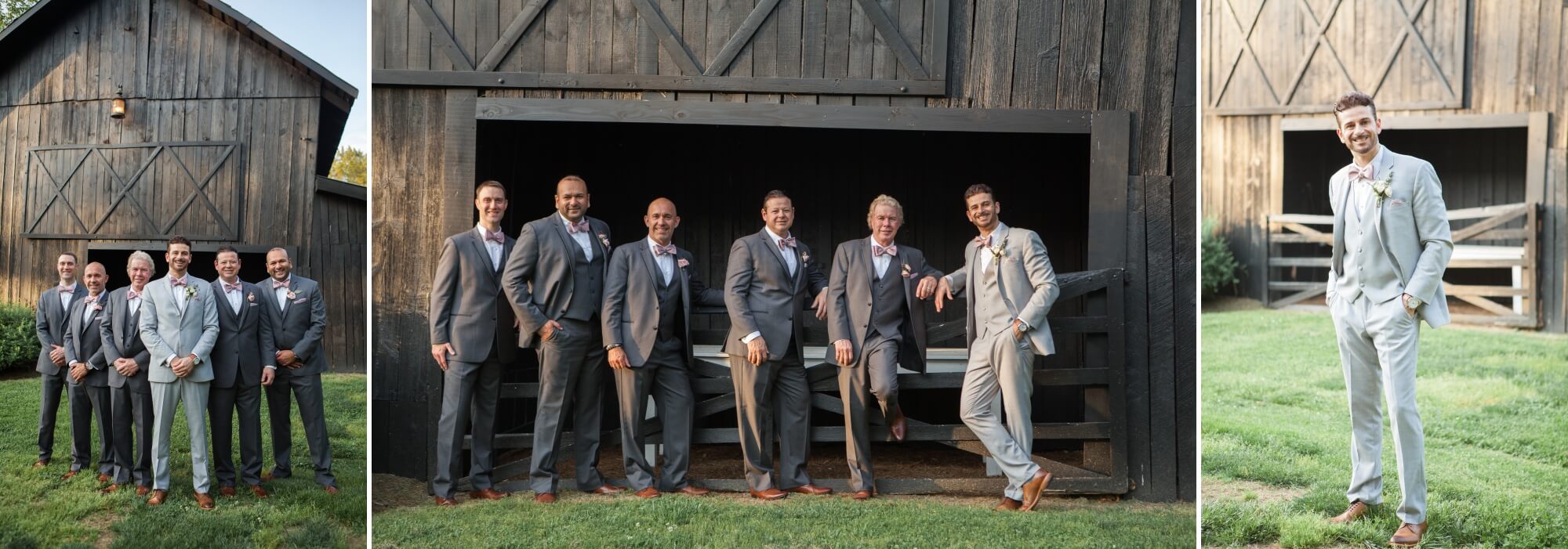 Groom and groomsmen before wedding ceremony at David and Jennifer's Cedarwood spring wedding in Nashville TN, photography by Krista Lee. 