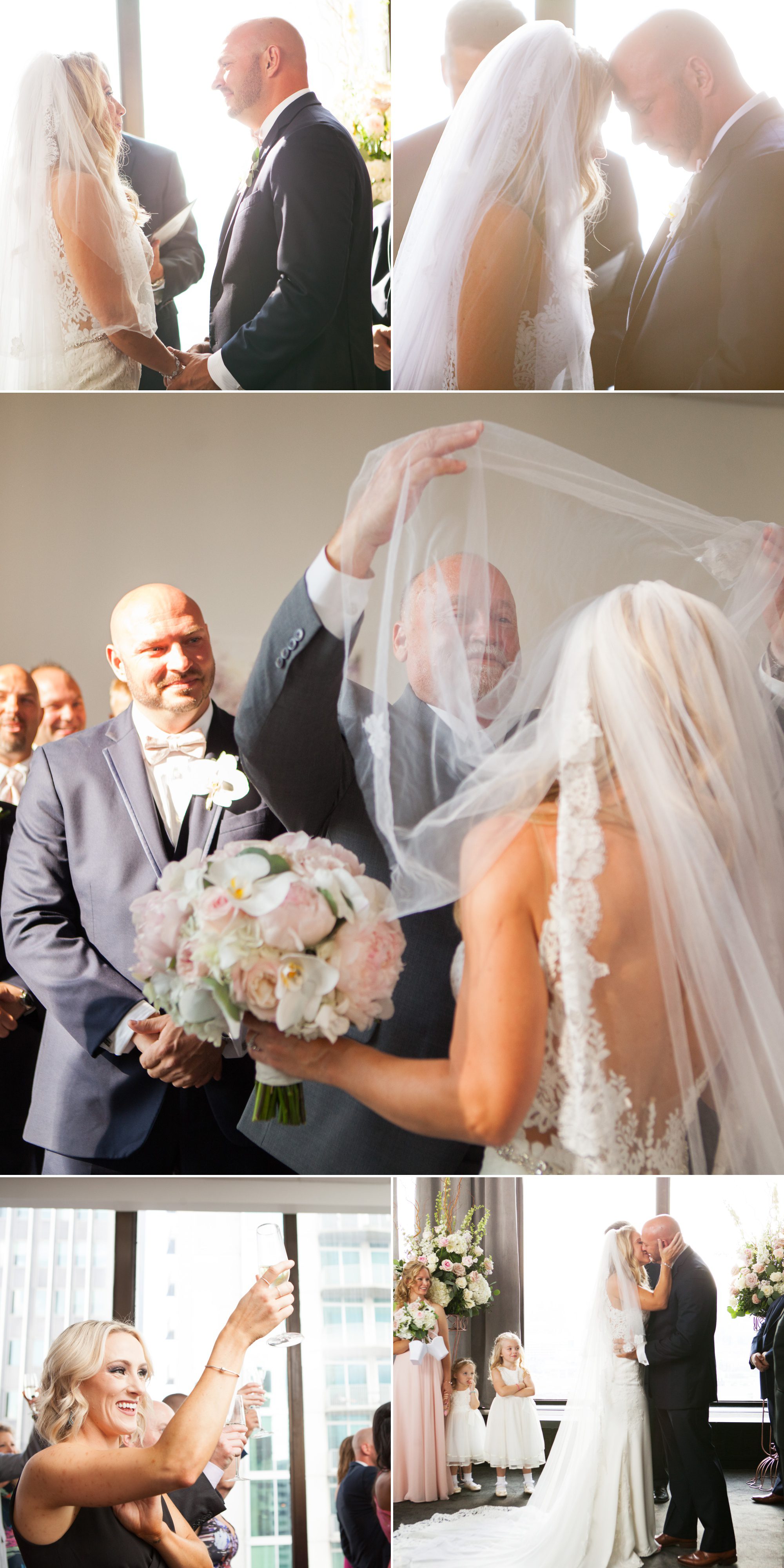 Wedding ceremony at City Club Nashville. Photos by Krista Lee Photography. 