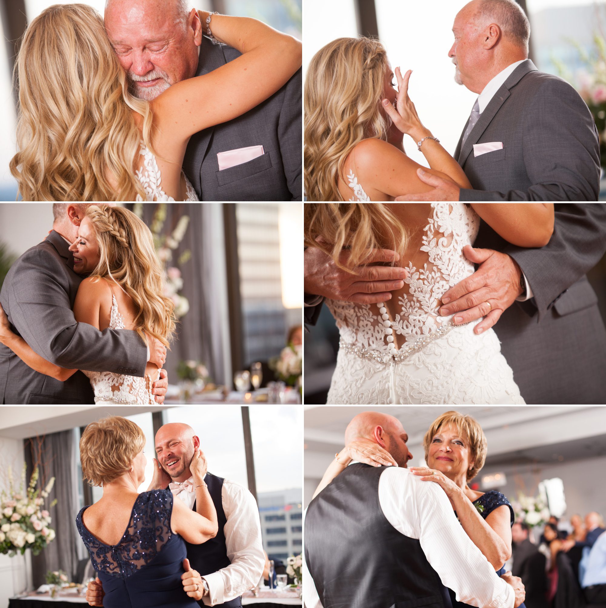Bride and groom do first dances with mom and dad at night reception City Club Nashville TN. Photography by Krista Lee Photography. 