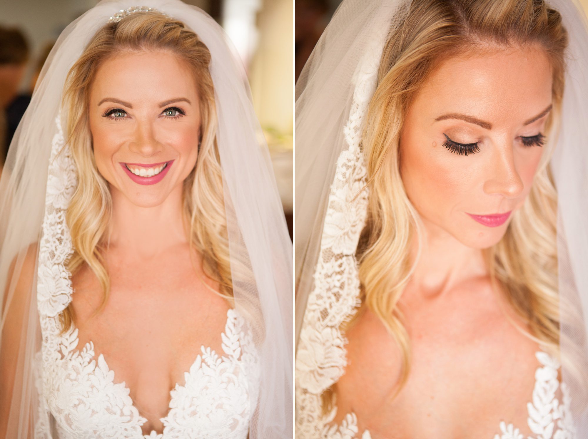 Bridal portrait after makeup at Courtyard Marriott Downtown Nashville before wedding ceremony and reception at City Club Nashville. Photos by Krista Lee Photography. 