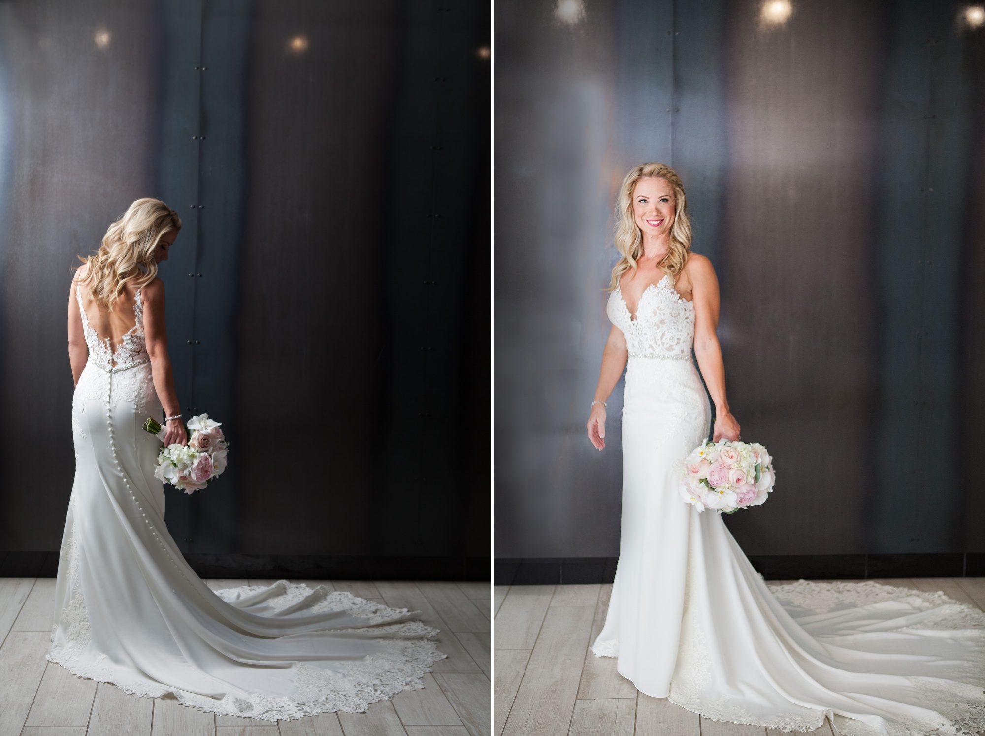 Bride and bridal photos before wedding ceremony and reception at City Club Nashville. Photos by Krista Lee Photography. 