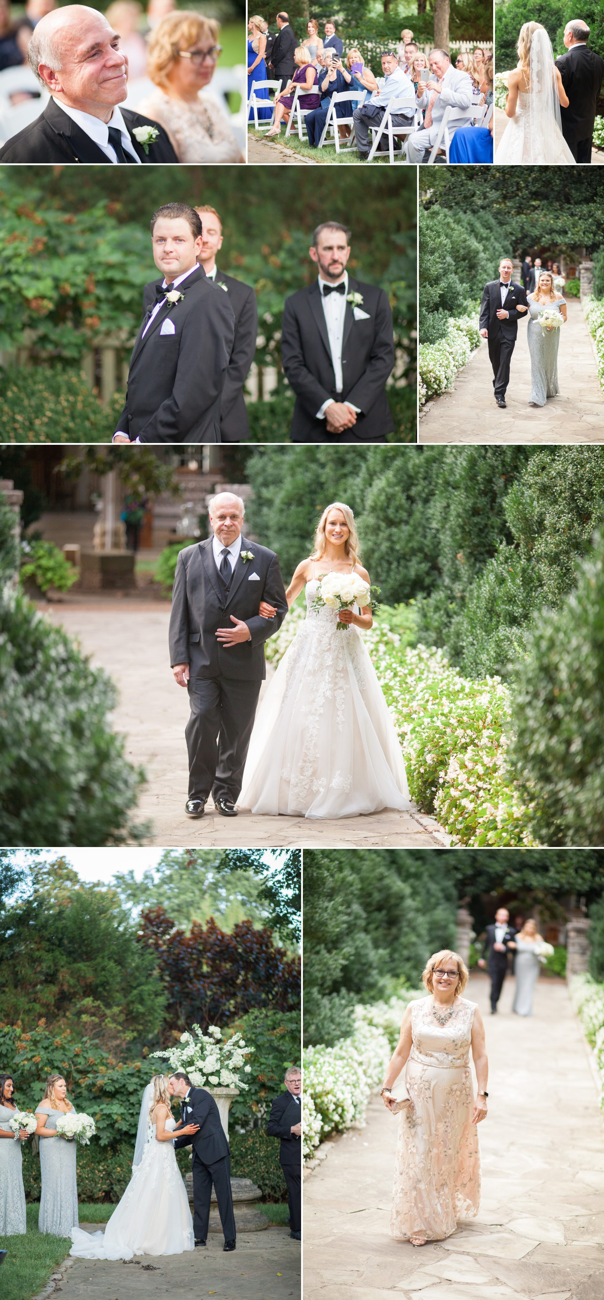 Ceremony processional and recessional at wedding before reception at Belle Meade Plantation in Nashville, TN. Photos by Krista Lee Photography 