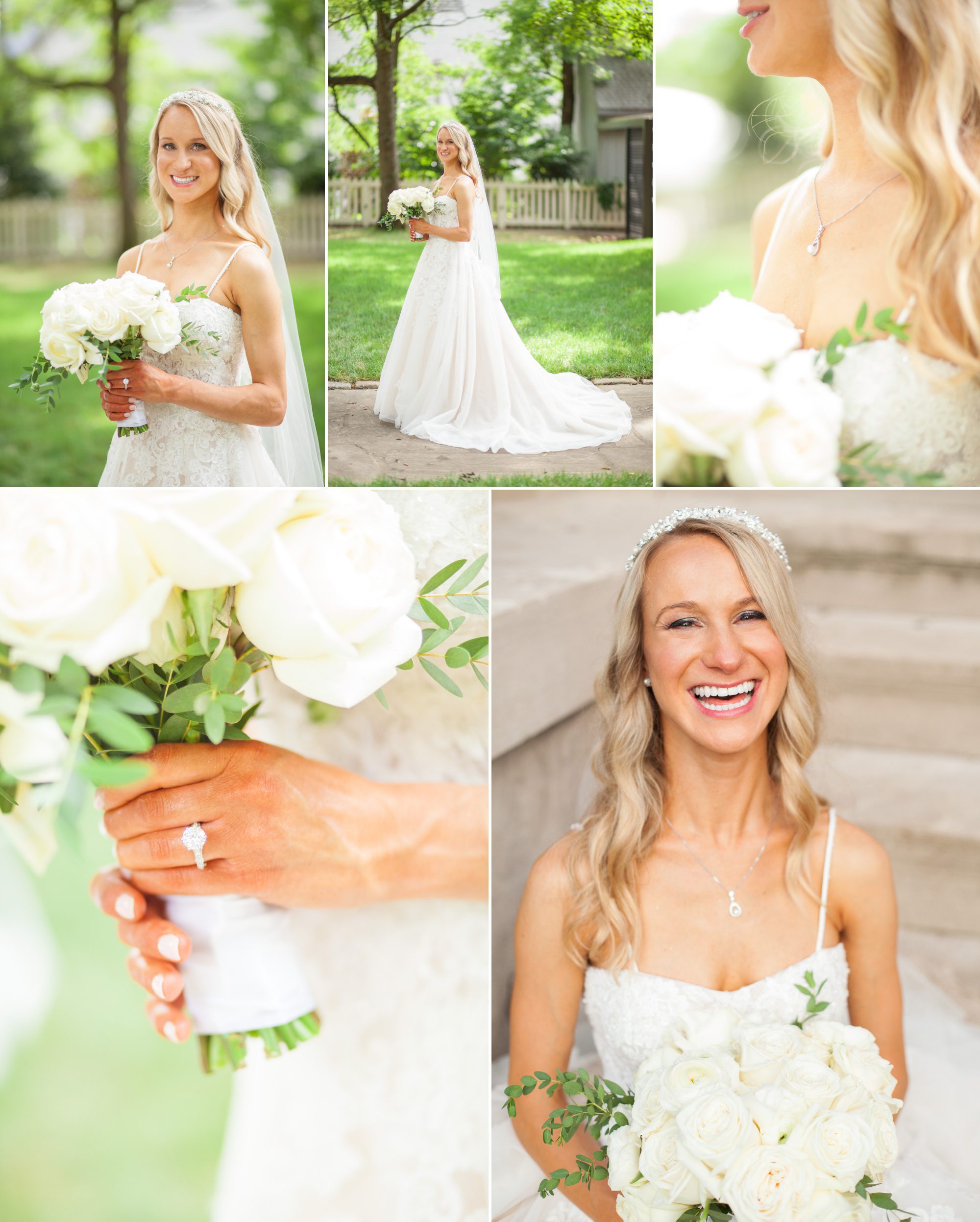 Bridal portraits and photos of bride before wedding ceremony and reception at Belle Meade Plantation in Nashville, TN. Photos by Krista Lee Photography 