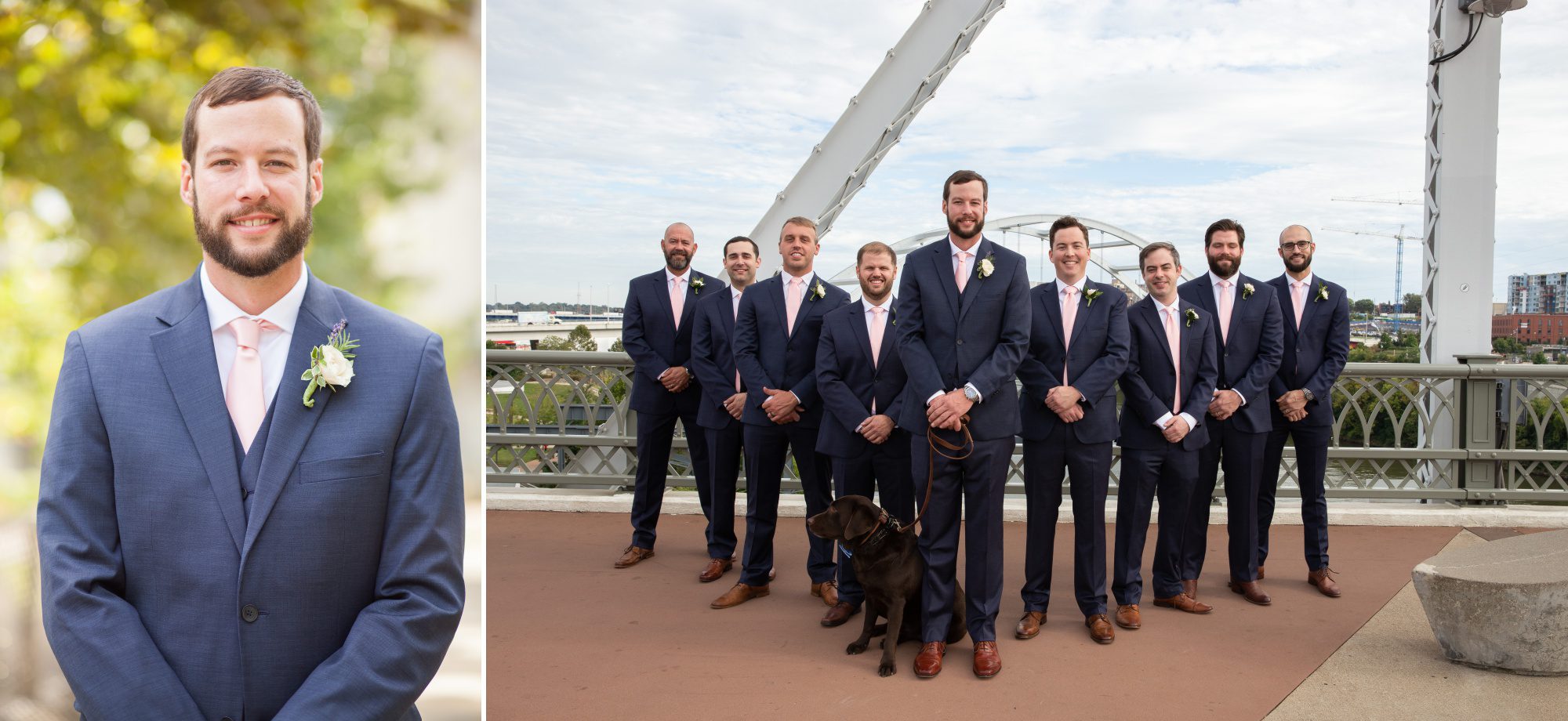 Groom and groomsmen before wedding photography at Musicians Hall of Fame in Nashville TN photos by Krista Lee 