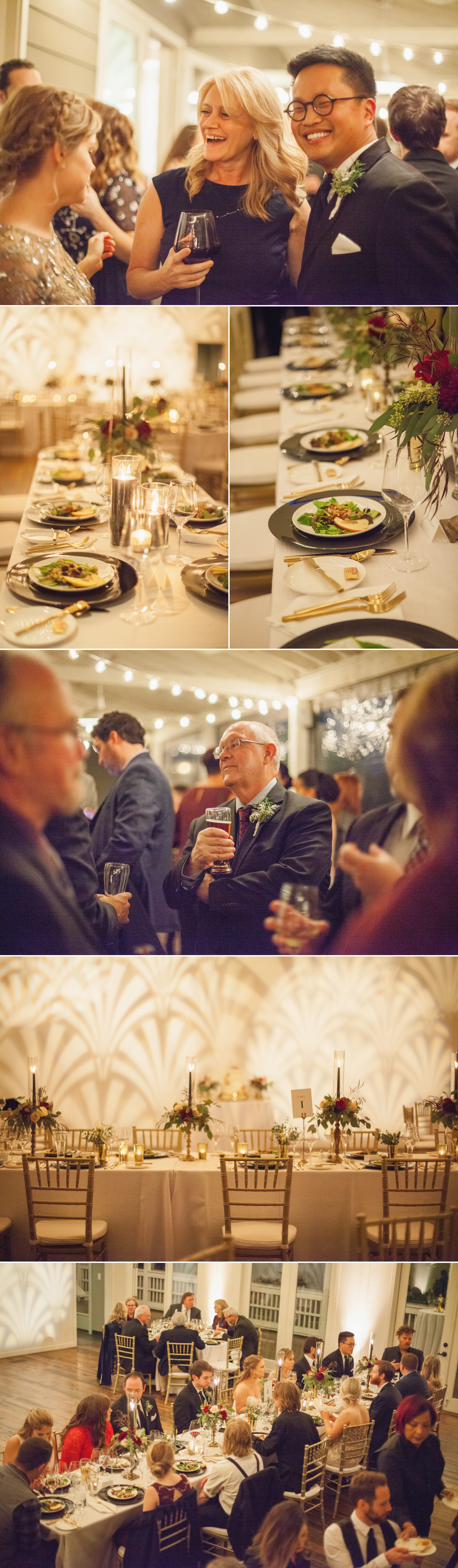 Gorgeous night reception and candids of guests at Caitlin and Brett's Fall Wedding at Cordelle Nashville TN. Planner Ellen Hollis, photographer Krista Lee Photography. 
