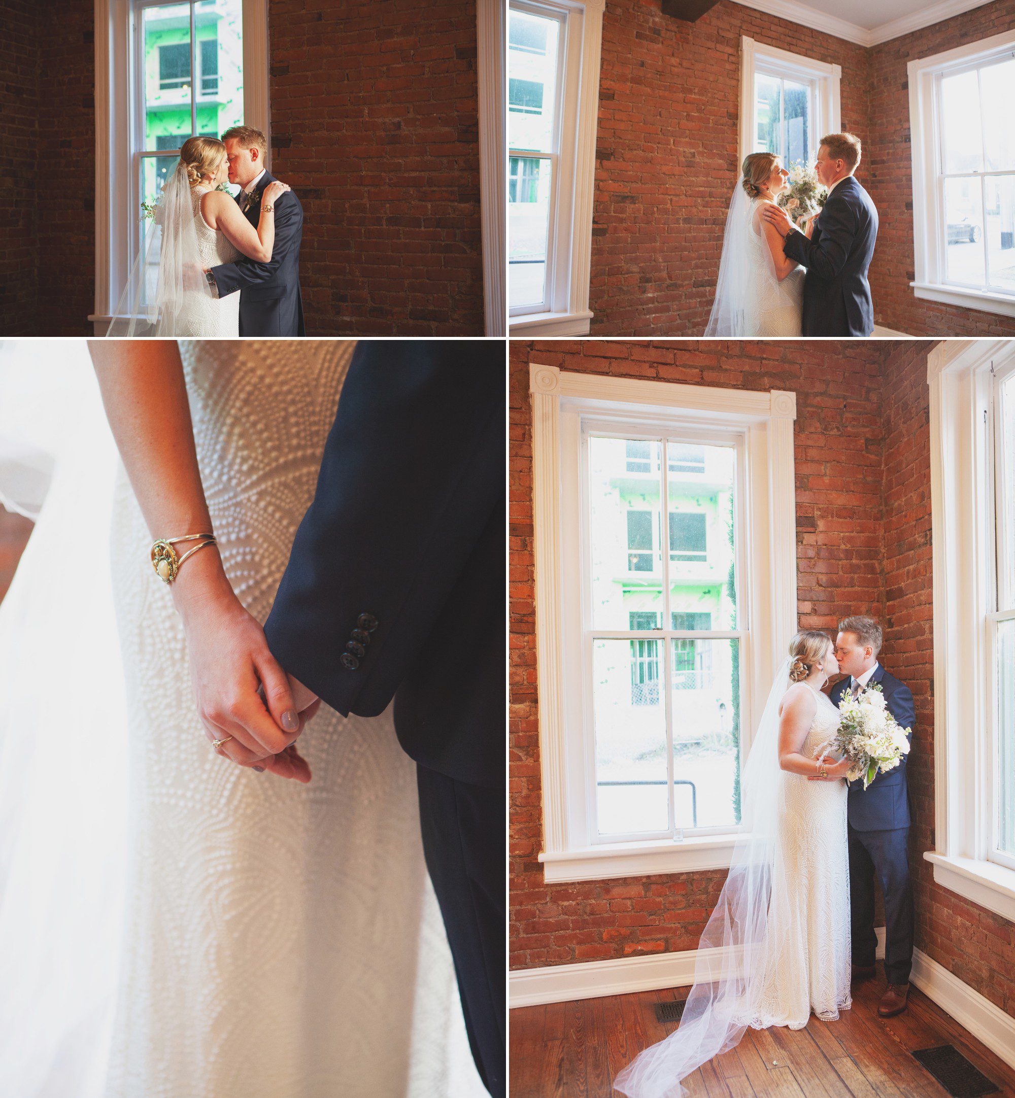 Bride and groom portraits at McConnell House in Franklin, TN before wedding ceremony. Photos by Krista Lee Photography Nashville, TN
