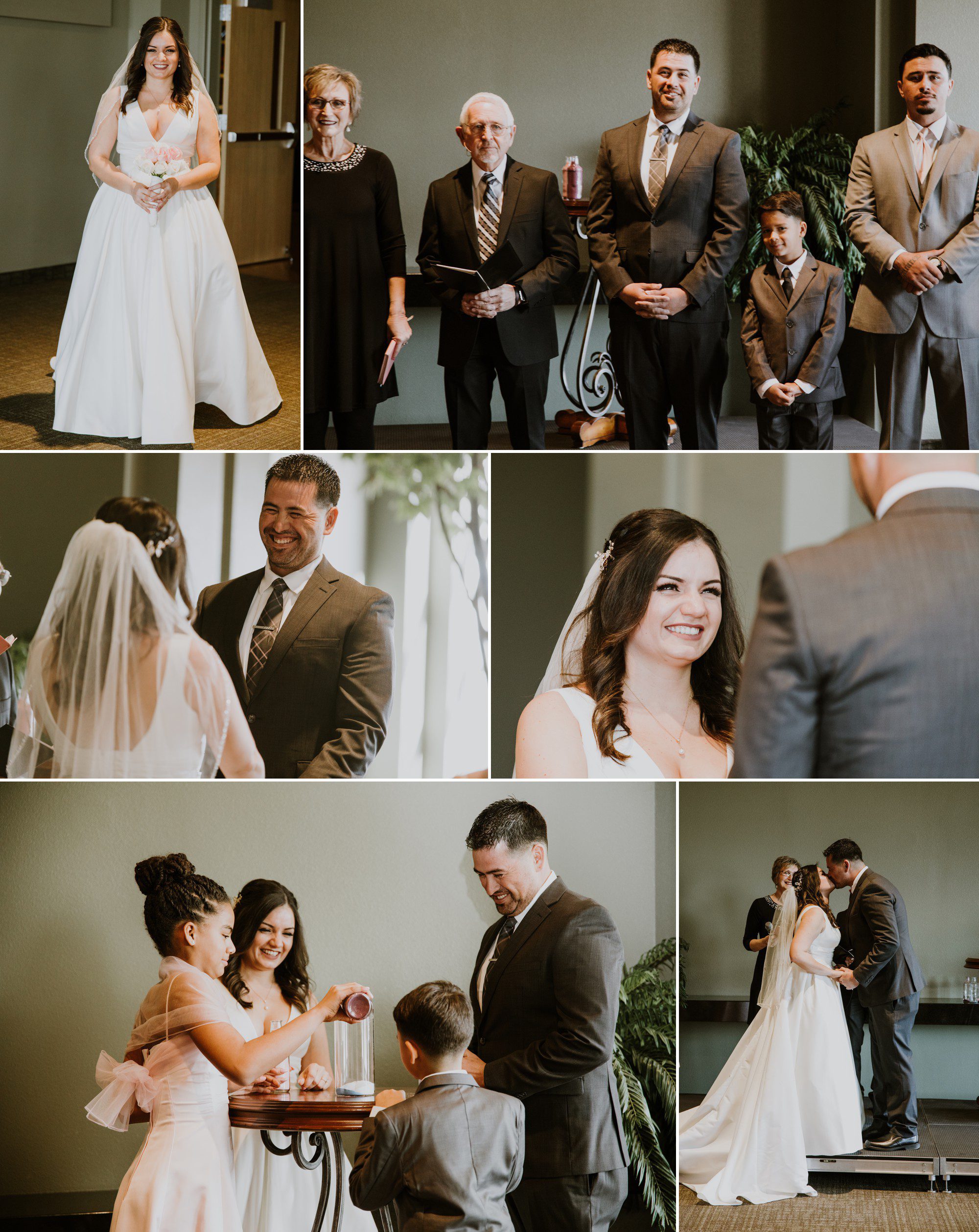 Bride and groom during wedding ceremony at Lawton First Assembly Church in Lawton OK, photos by Krista Lee photography Nashville TN