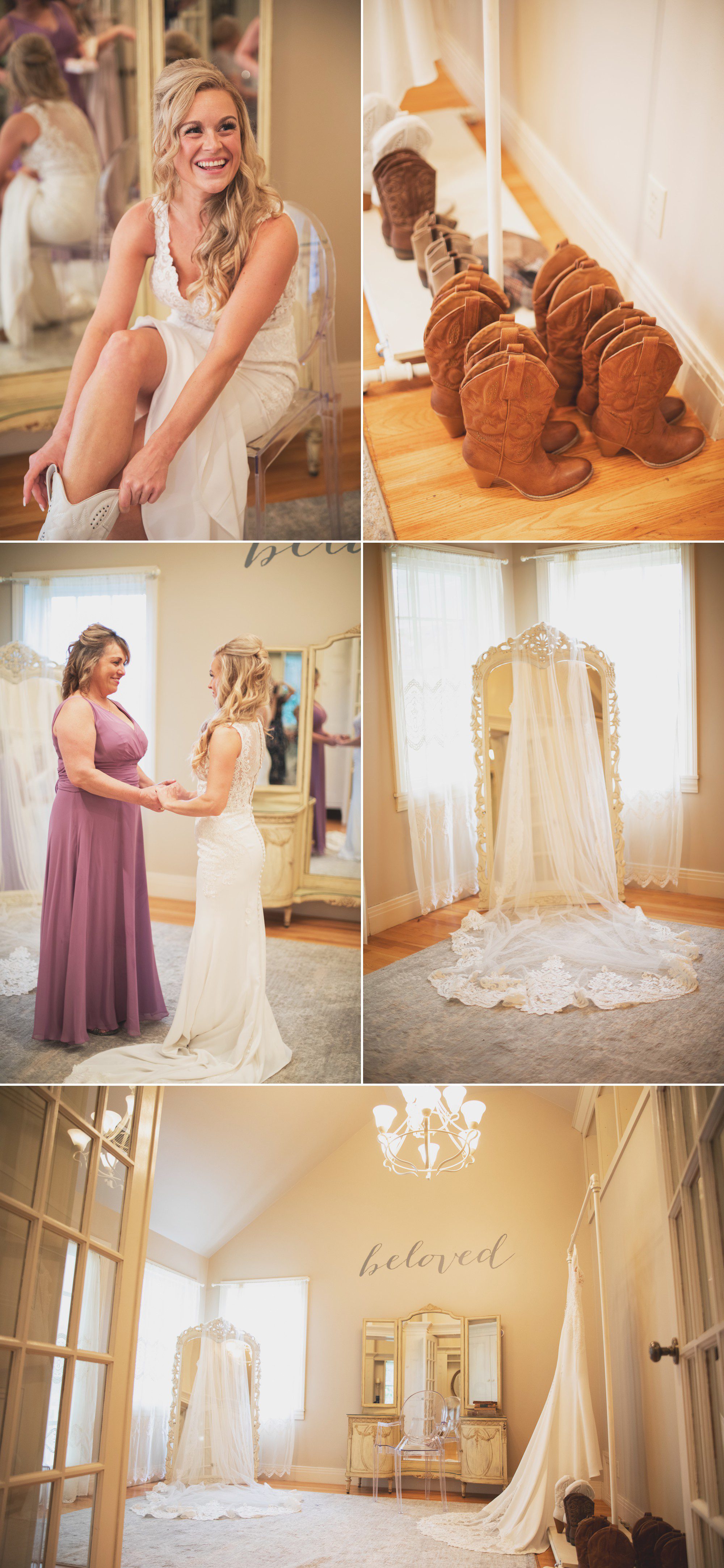 Bride gets ready in bridal suite before the wedding ceremony at Cedarwood weddings in Nashville, TN. April spring wedding, photos by Krista Lee Photography.