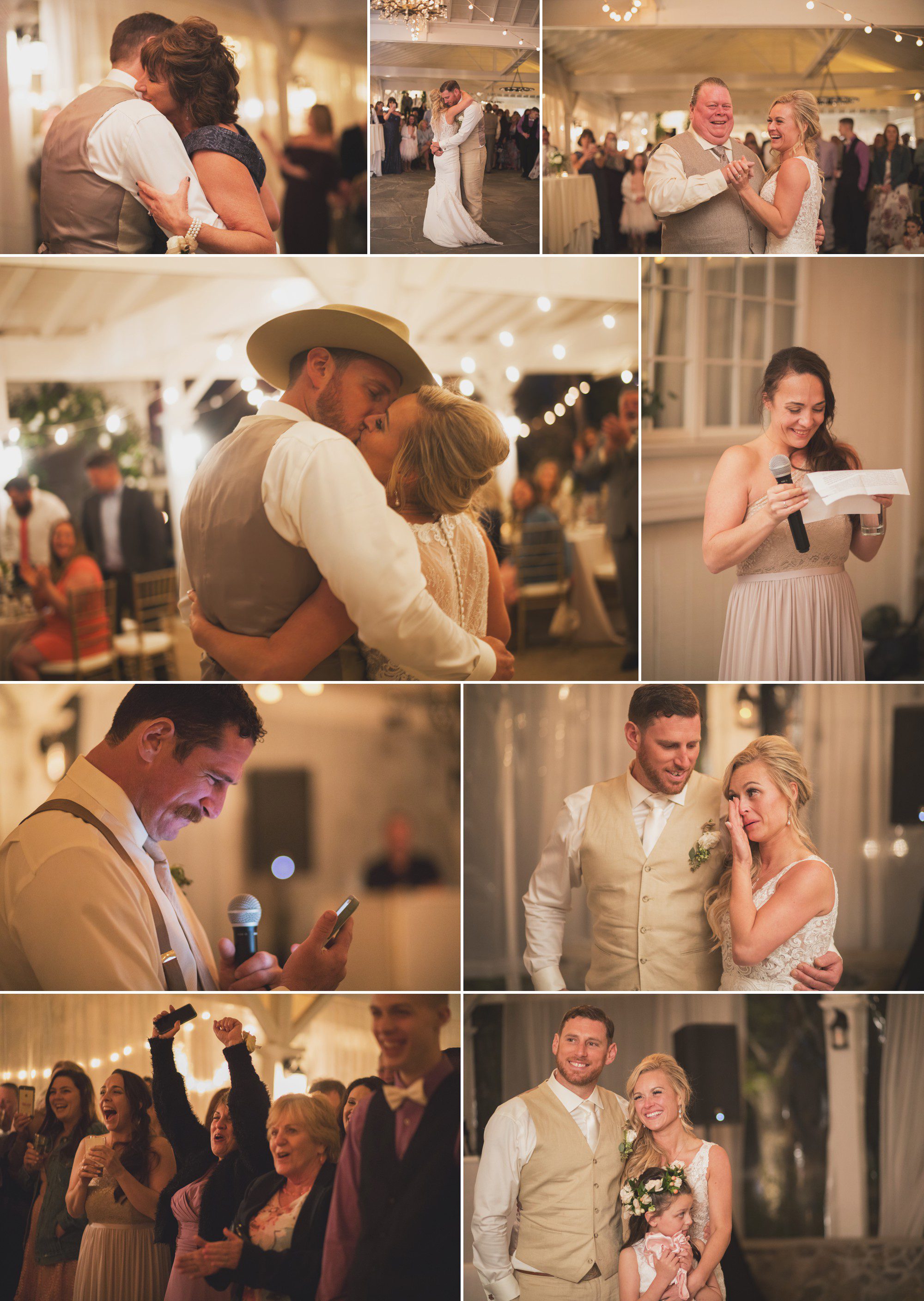 First dances and toasts at reception after before the wedding ceremony at Cedarwood weddings in Nashville, TN. April spring wedding, photos by Krista Lee Photography.