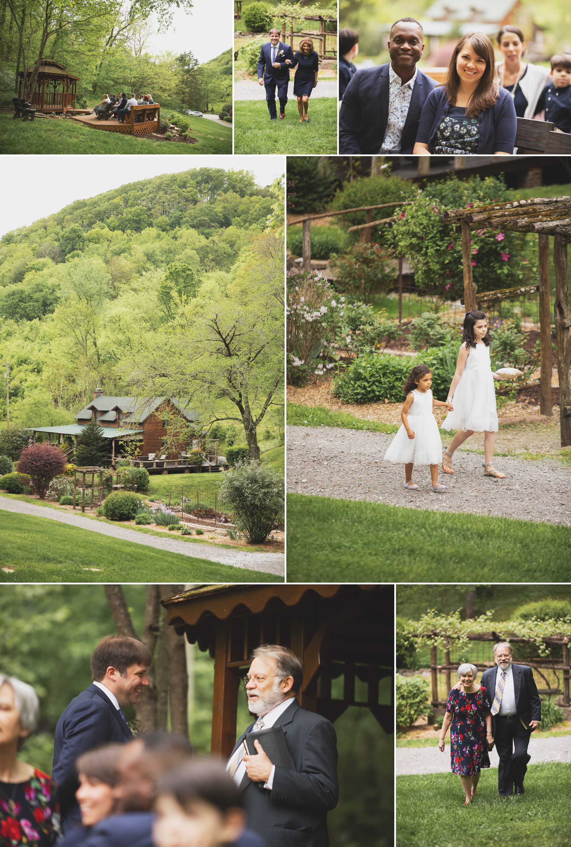 Wedding processional before elopement wedding ceremony at Butterfly Hollow in Gordonsville, TN. Photos by Krista Lee Photography. 