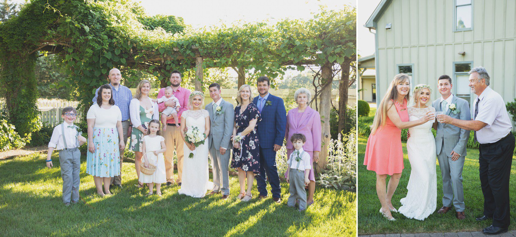 family photos after wedding ceremony Carnton Plantation Franklin, TN