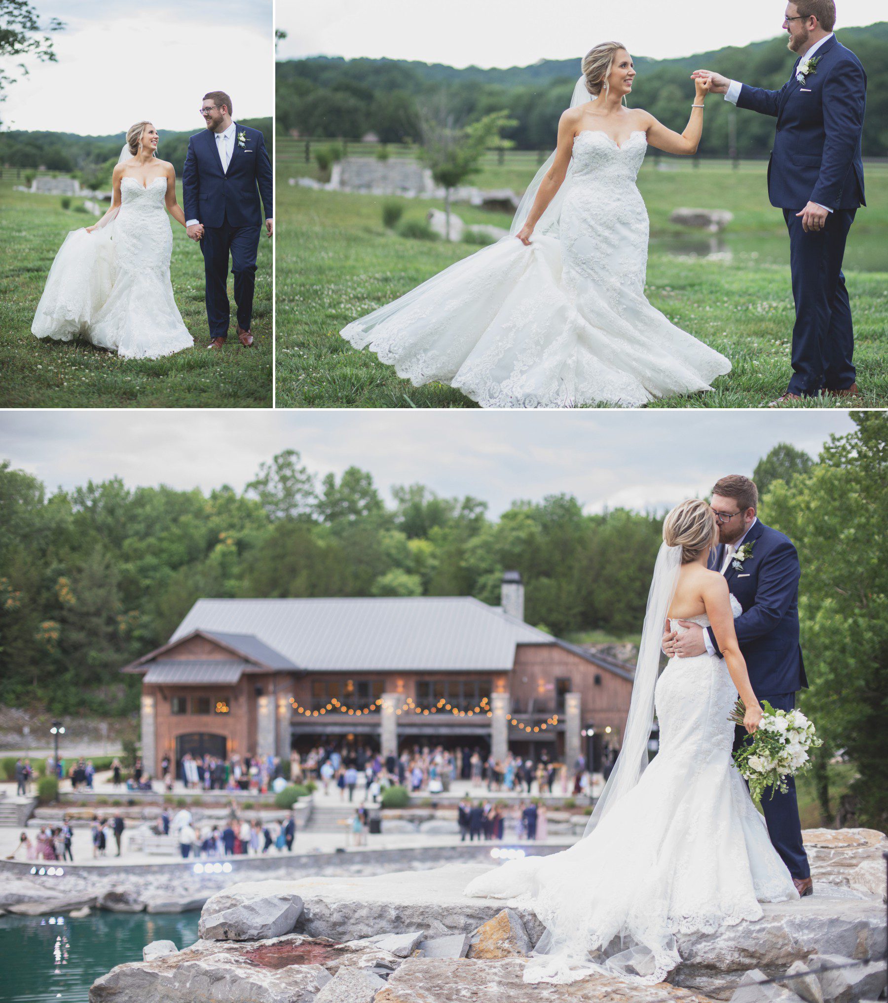 Nashville wedding photographer bride and groom photos at Graystone Quarry Franklin, TN