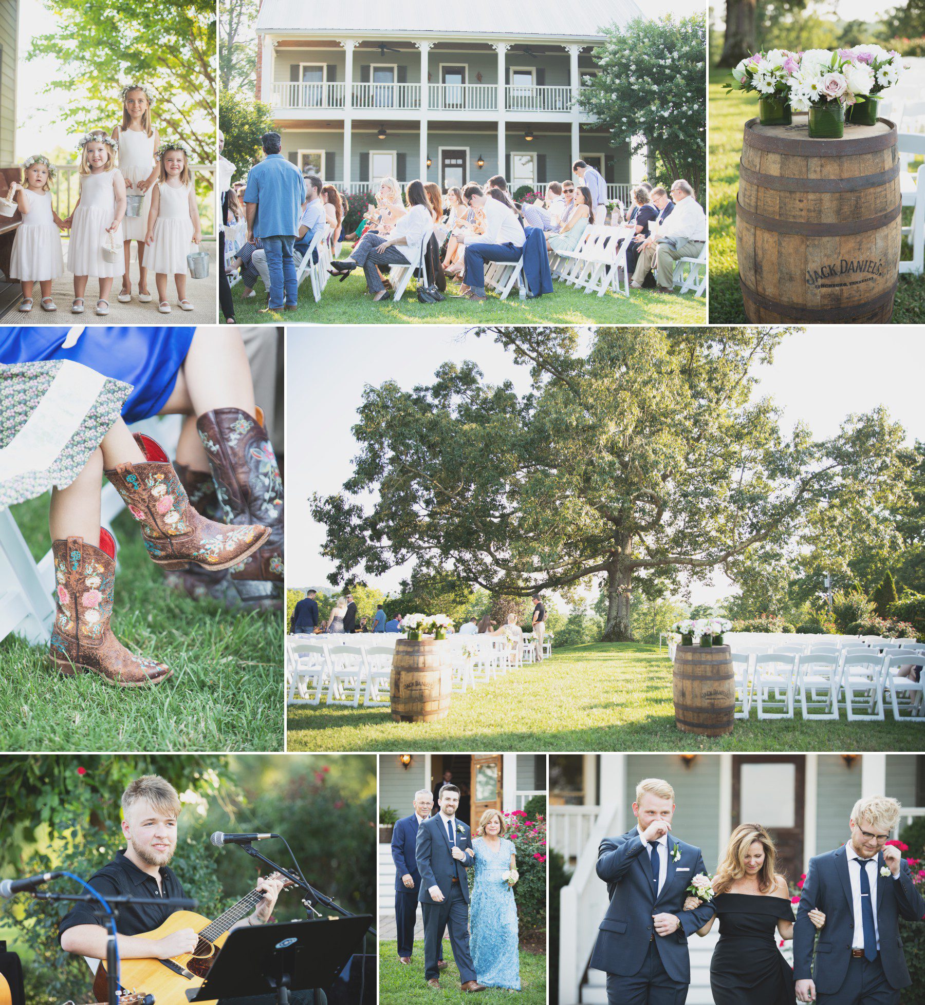 wedding ceremony at Front Porch Farms Nashville