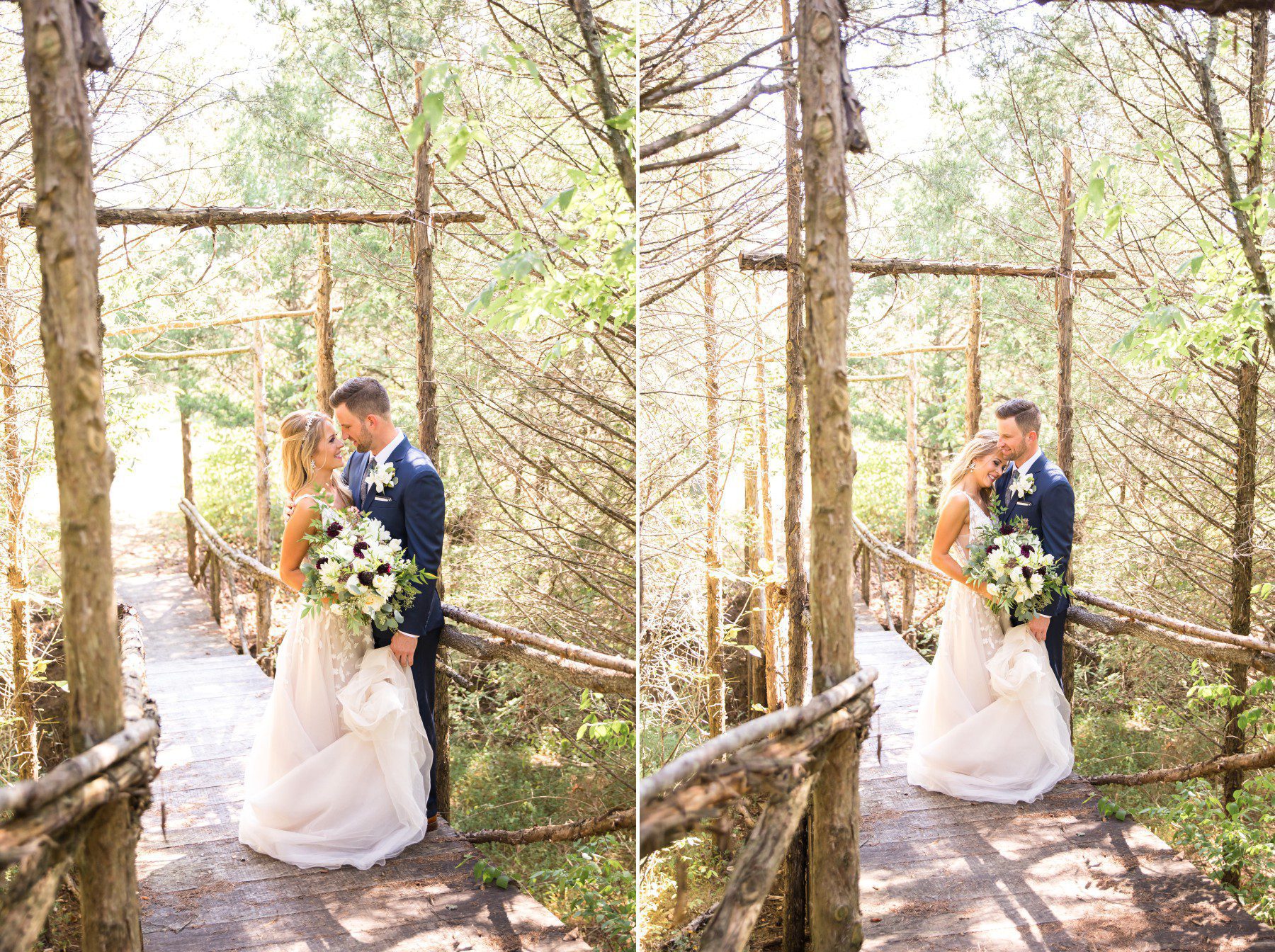 Cedarwood Weddings woodsy romantic natural bride and groom