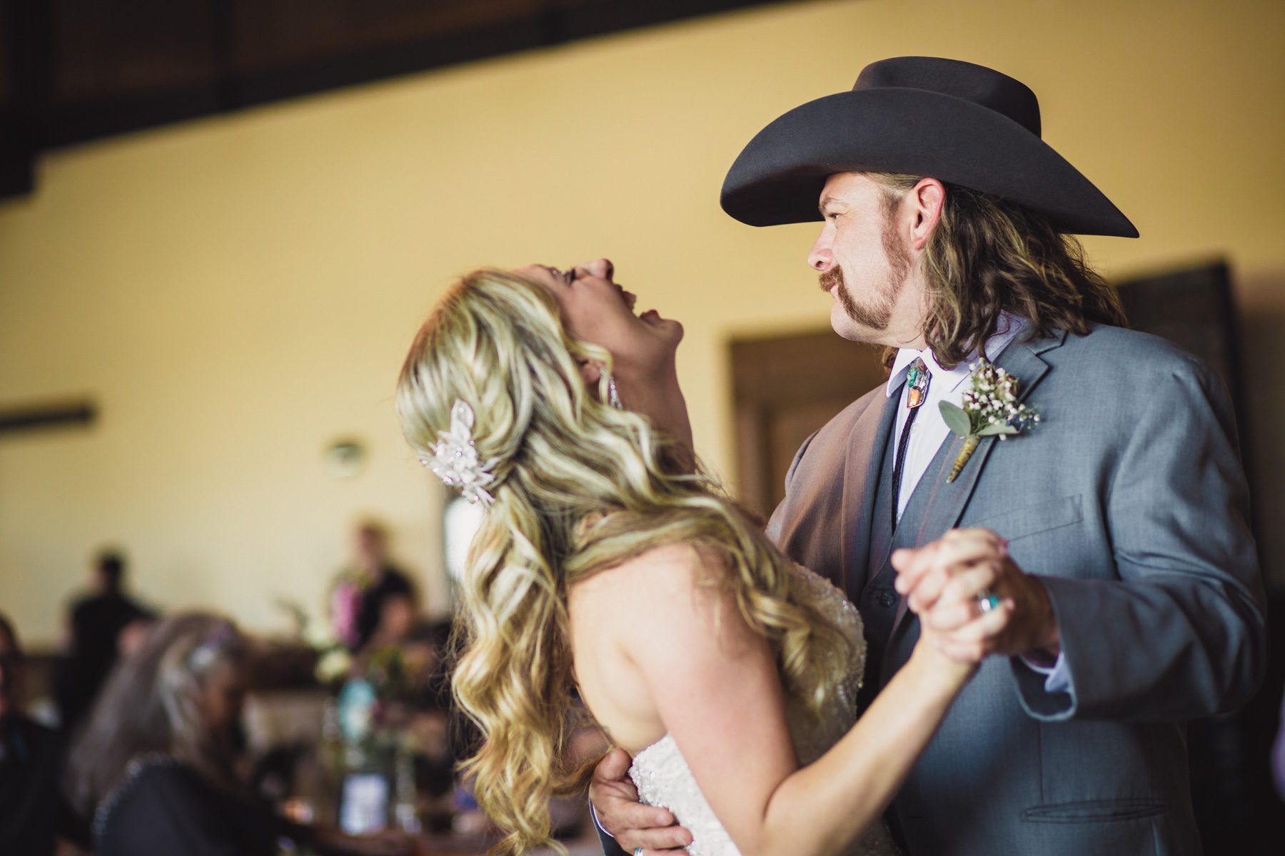 bride and groom first dance reception Old Glory Distilling Co. Clarksville, TN 