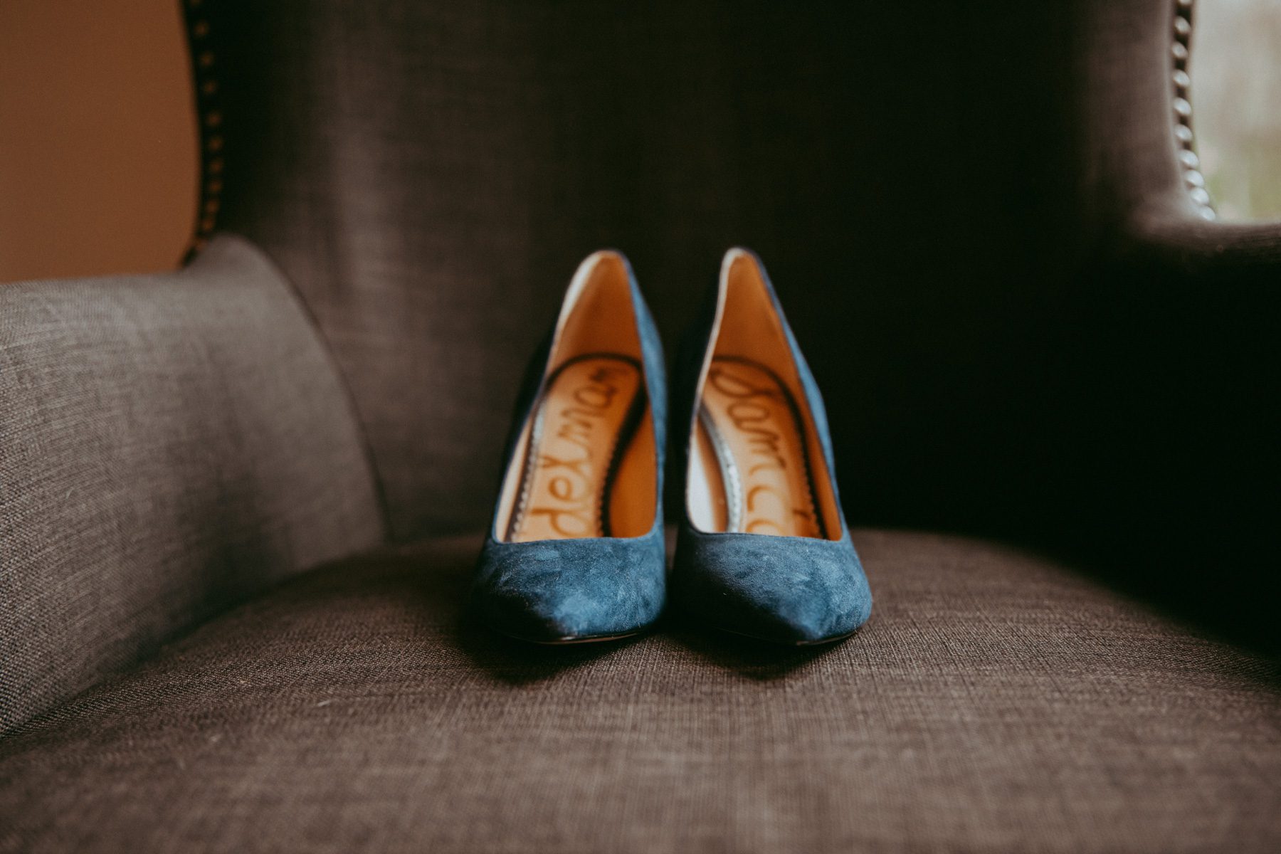 Sam Edelman bride's something blue wedding shoes 