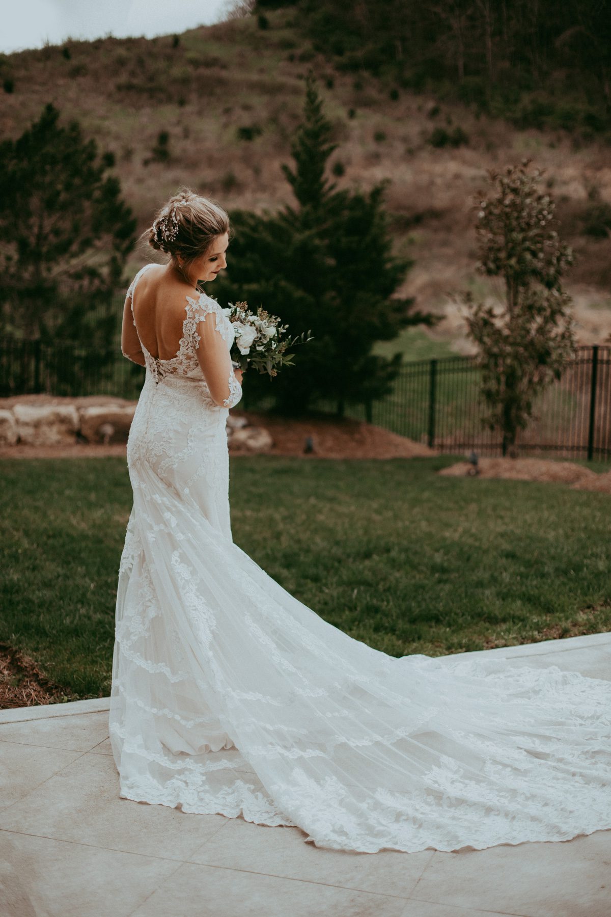 outdoor portrait with bride 