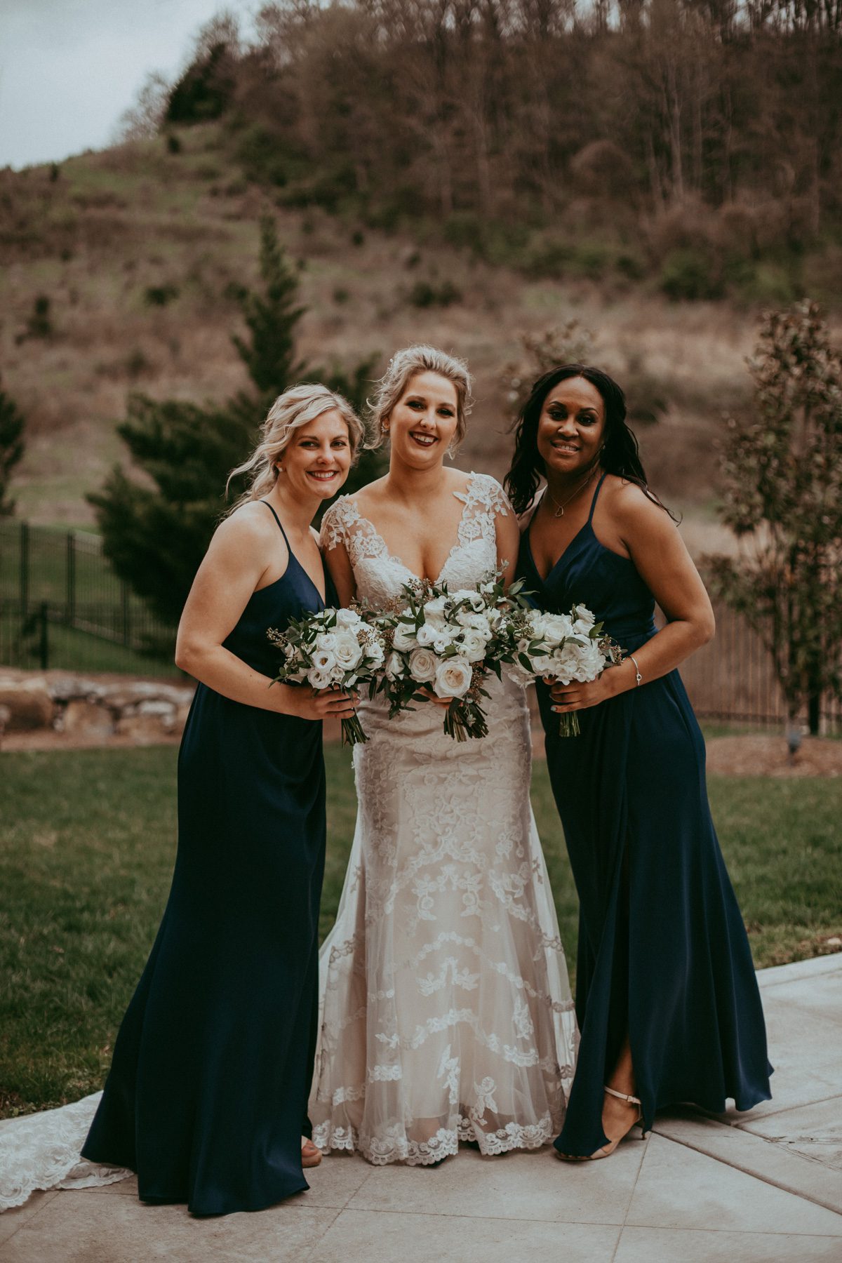 Bride and bridesmaids for small wedding 