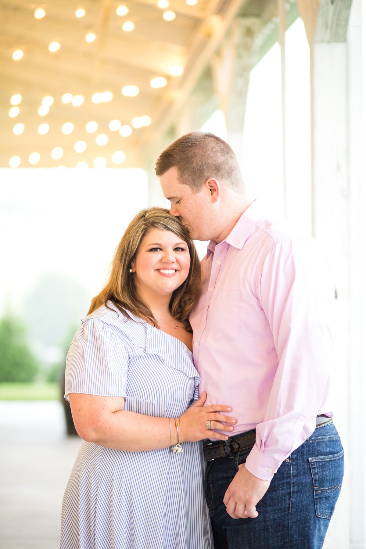 Rainy day engagement session at white dove barn in beechgrove tn