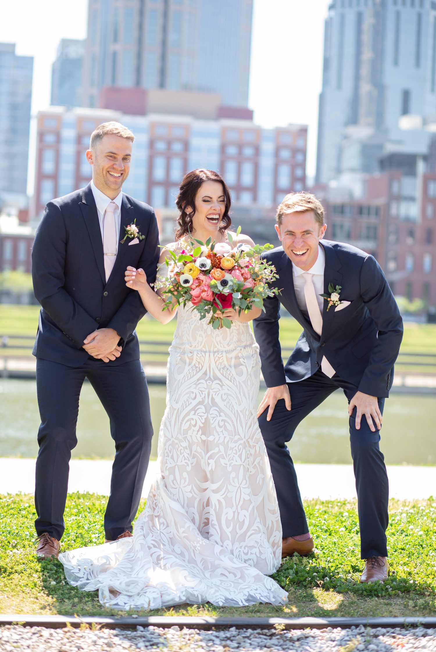 The Bridge Building Event Spaces Downtown Nashville, TN Wedding Brides Bothers Make Her Laugh